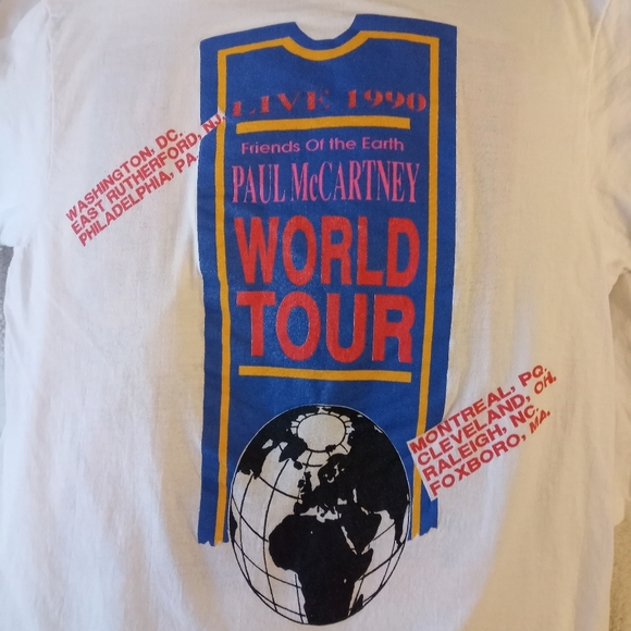 Vintage 1990 Paul McCartney World Tour T-shirt Men's Large Never Worn - Picture 7 of 7